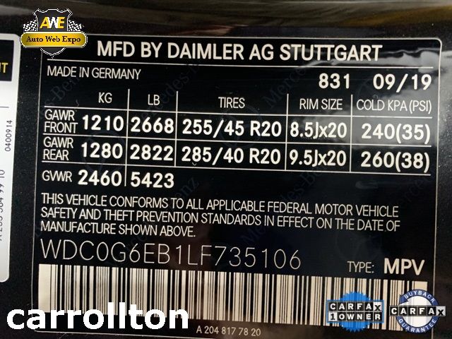 2020 MERCEDES-BENZ GLC AMG GLC 43 WDC0G6EB1LF735106