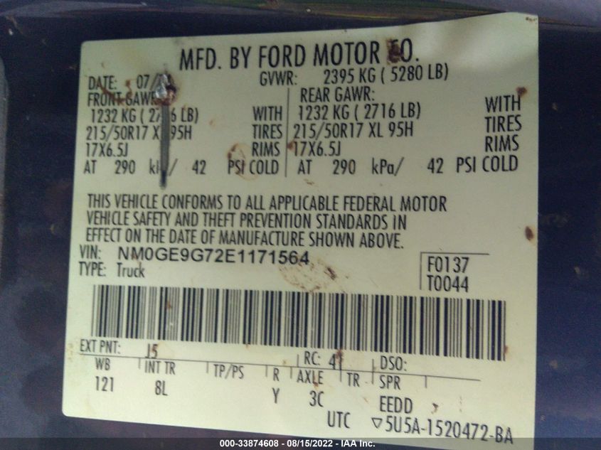 2014 FORD TRANSIT CONNECT WAGON TITANIUM NM0GE9G72E1171564