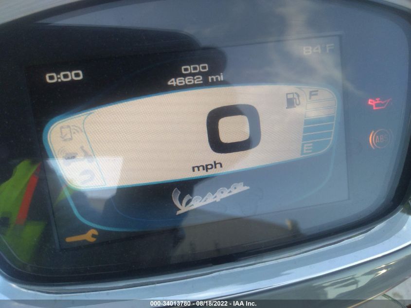 2020 VESPA SPRINT ZAPM818G5L5801188