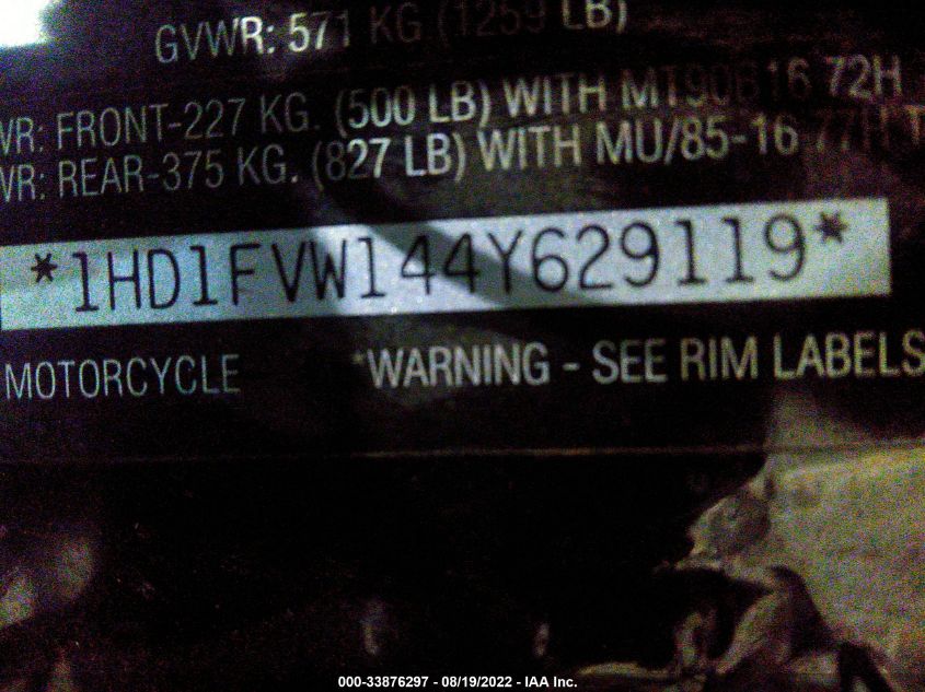 2004 HARLEY-DAVIDSON FLHTI 1HD1FVW144Y629119