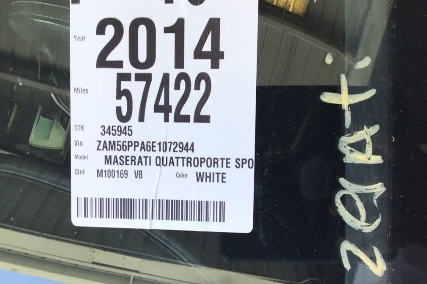 2014 MASERATI QUATTROPORTE GTS ZAM56PPA6E1072944