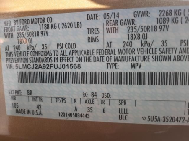 2015 LINCOLN MKC 5LMCJ2A92FUJ01568