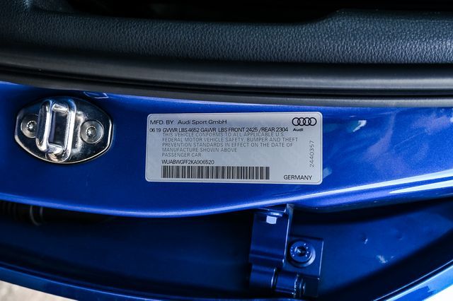 2019 AUDI RS 3 WUABWGFF2KA906520