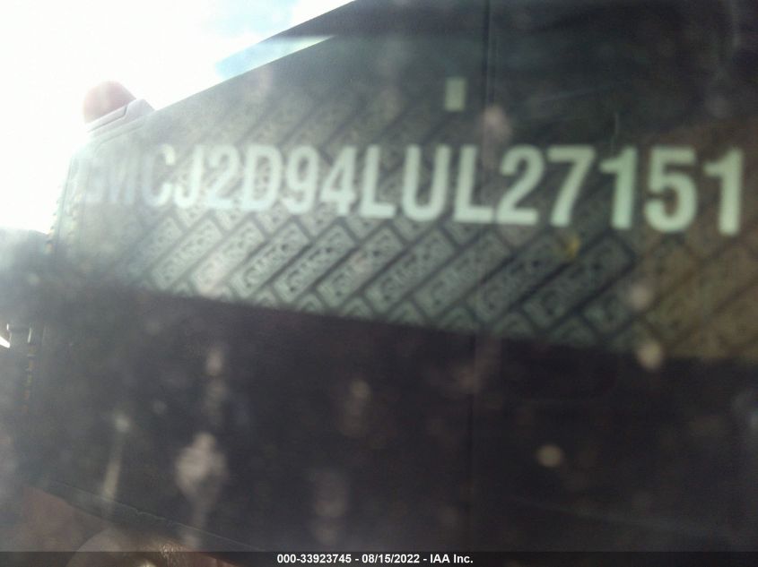 2020 LINCOLN CORSAIR RESERVE 5LMCJ2D94LUL27151