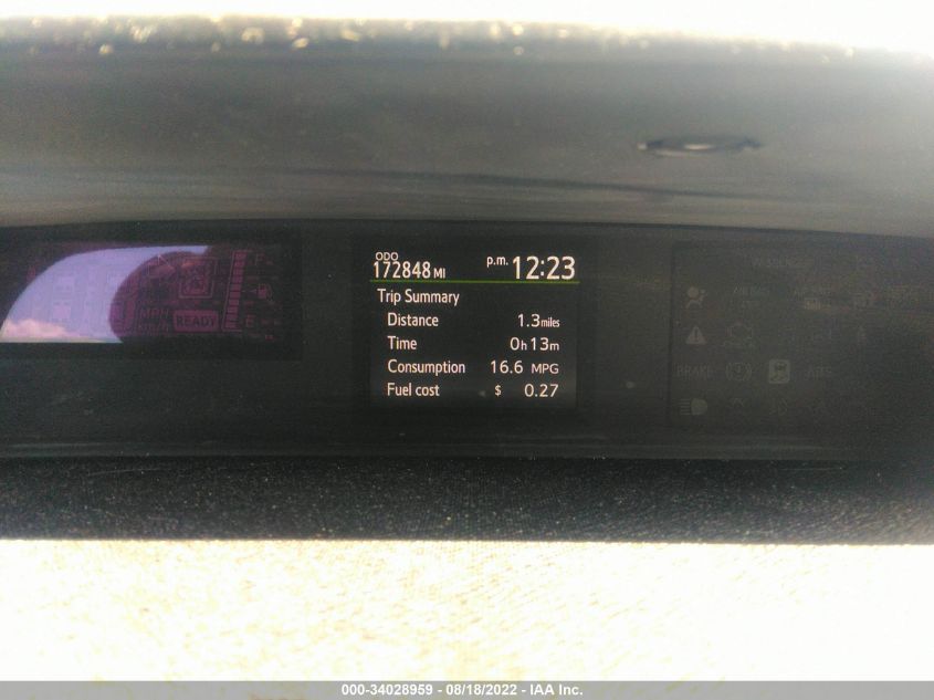 2014 TOYOTA PRIUS C ONE/THREE/TWO/FOUR JTDKDTB30E1566960