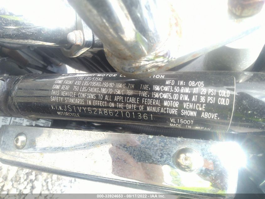 2006 SUZUKI C90 JS1VY52A862101361