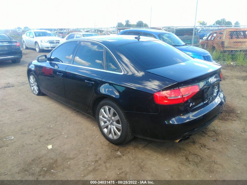 2013 AUDI A4 PREMIUM WAUBFAFL2DA068019