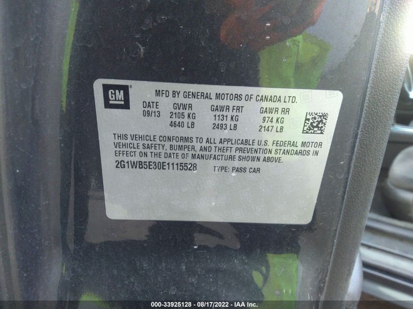 2014 CHEVROLET IMPALA LIMITED LT 2G1WB5E30E1115528