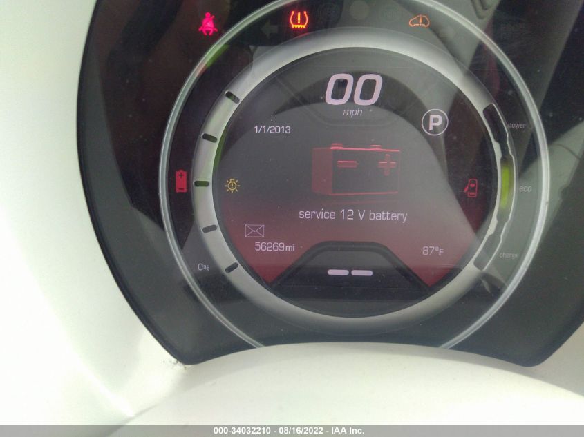 2013 FIAT 500E BATTERY ELECTRIC 3C3CFFGEXDT744430