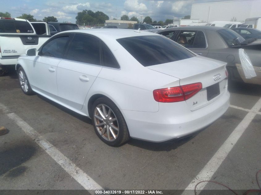 2014 AUDI A4 PREMIUM PLUS WAUFFAFLXEA128194