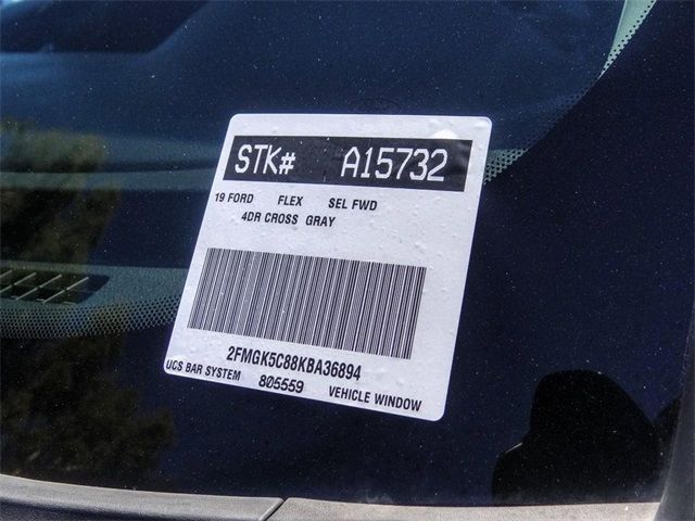 2019 FORD FLEX SEL 2FMGK5C88KBA36894