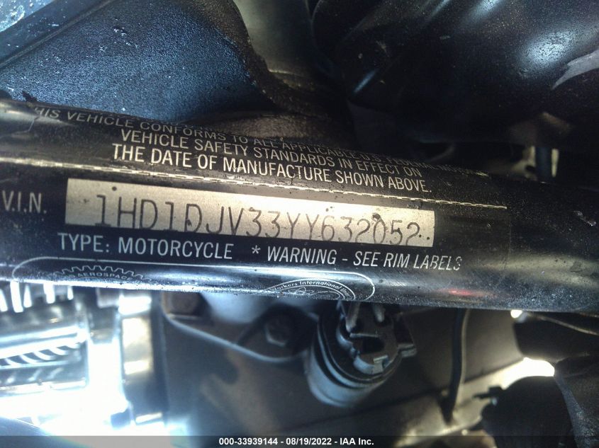 2000 HARLEY-DAVIDSON FLHT CLASSIC 1HD1DJV33YY632052