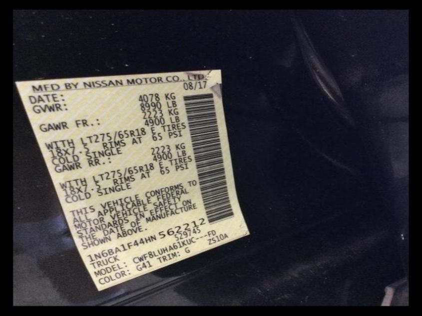 2017 NISSAN TITAN XD PRO-4X 1N6BA1F44HN562212
