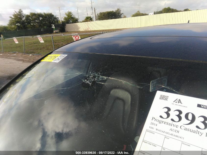 2014 AUDI A4 PREMIUM WAUAFAFL4EA061411