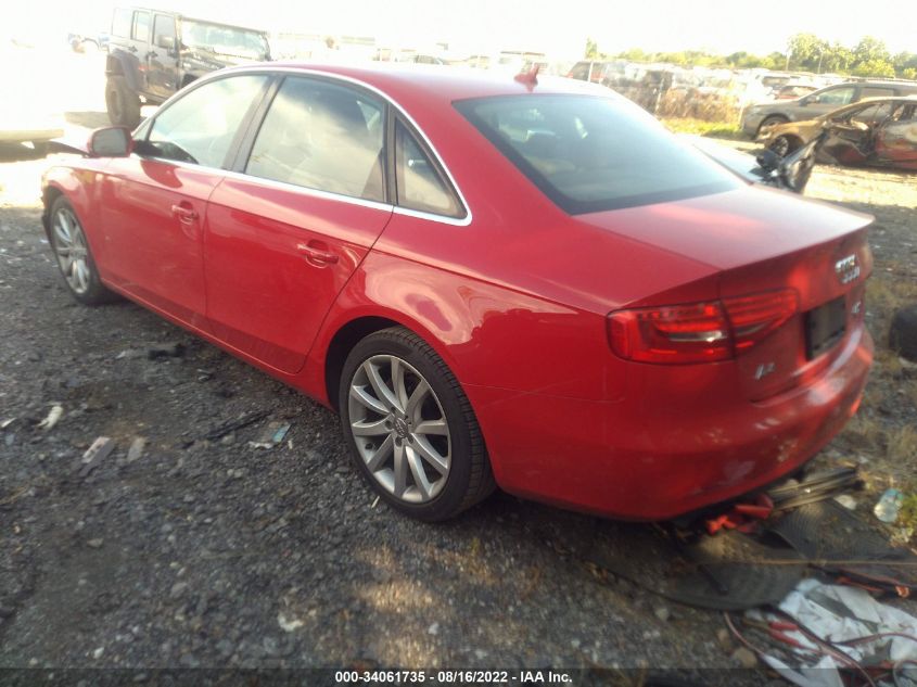 2013 AUDI A4 PREMIUM PLUS WAUFFAFL9DA174422