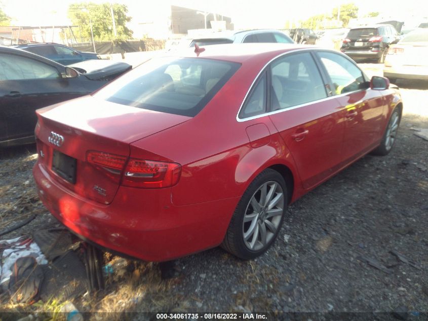2013 AUDI A4 PREMIUM PLUS WAUFFAFL9DA174422