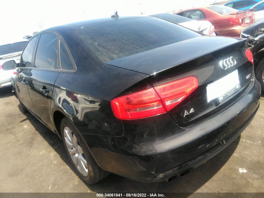 2013 AUDI A4 PREMIUM WAUAFAFLXDA144789