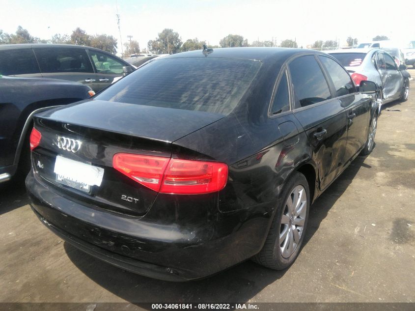 2013 AUDI A4 PREMIUM WAUAFAFLXDA144789