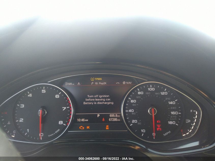 2016 AUDI A8 L 3.0T WAU34AFD0GN015531