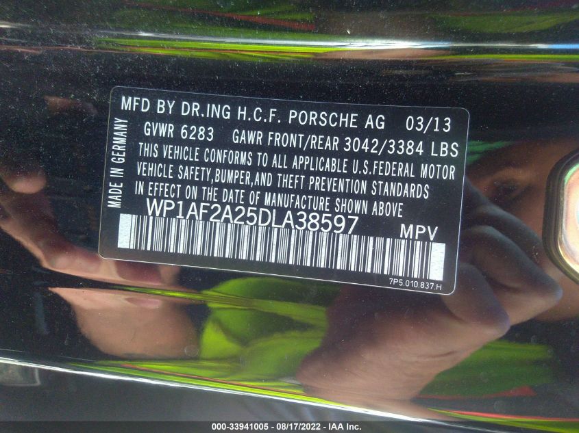 2013 PORSCHE CAYENNE DIESEL WP1AF2A25DLA38597