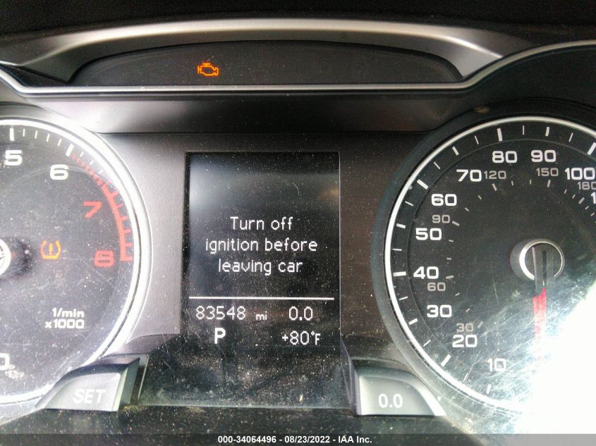 2014 AUDI A4 PREMIUM WAUAFAFL0EN024557