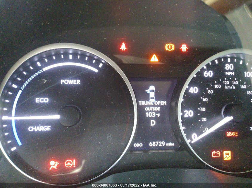 2015 LEXUS ES 300H HYBRID JTHBW1GG0F2079648