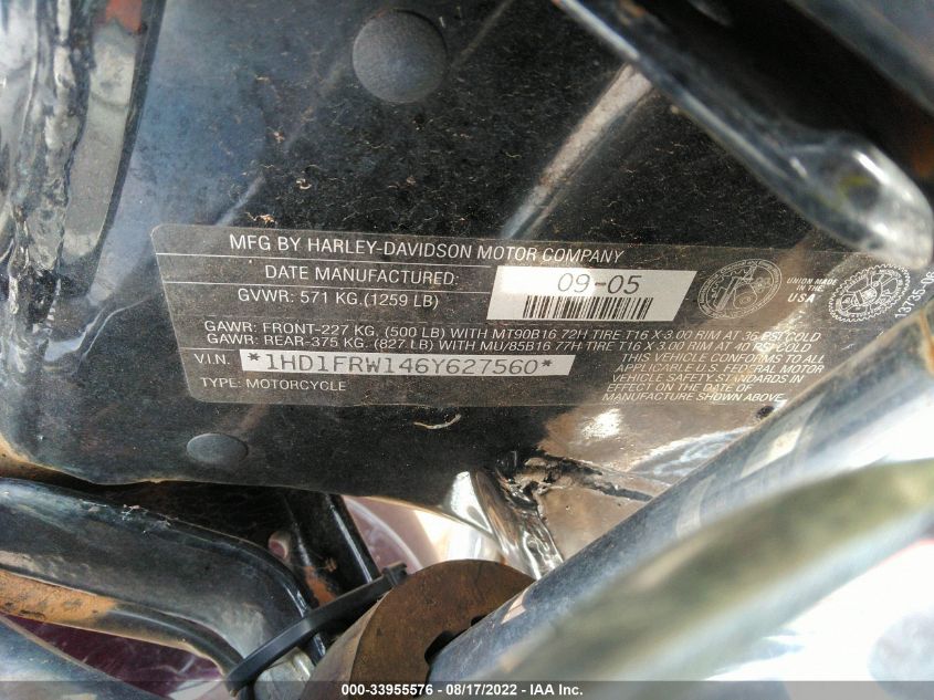 2006 HARLEY-DAVIDSON FLHRCI 1HD1FRW146Y627560