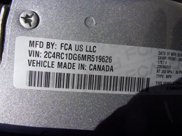 2021 CHRYSLER VOYAGER LXI 2C4RC1DG6MR519626