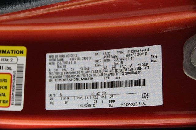 2022 FORD BRONCO BASE/BIG BEND 1FMDE5AH0NLA90319