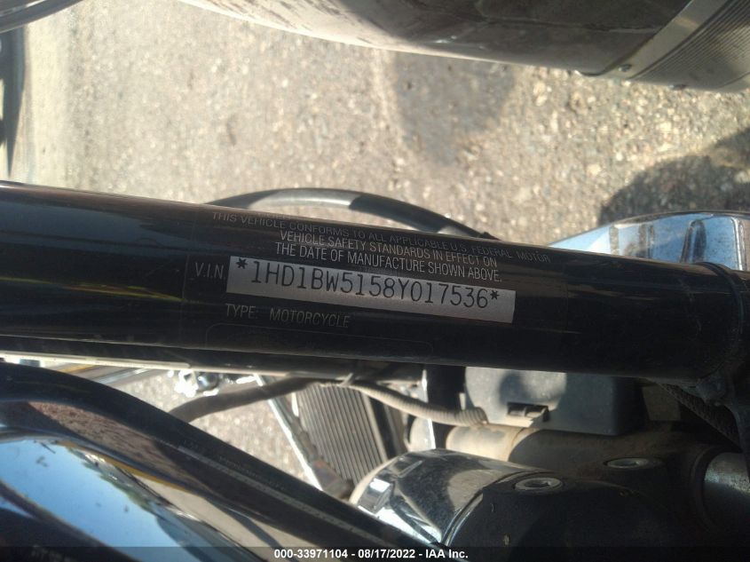 2008 HARLEY-DAVIDSON FLSTC 1HD1BW5158Y017536