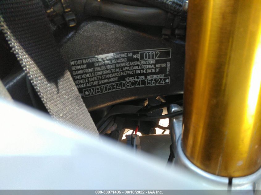 2012 BMW S 1000 RR WB1053403CZL15624