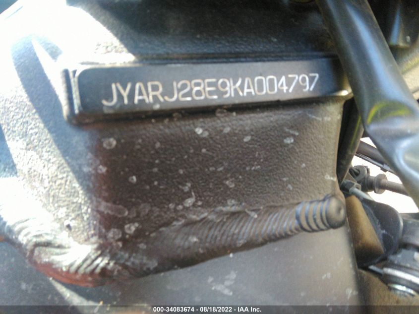 2019 YAMAHA YZFR6 JYARJ28E9KA004797