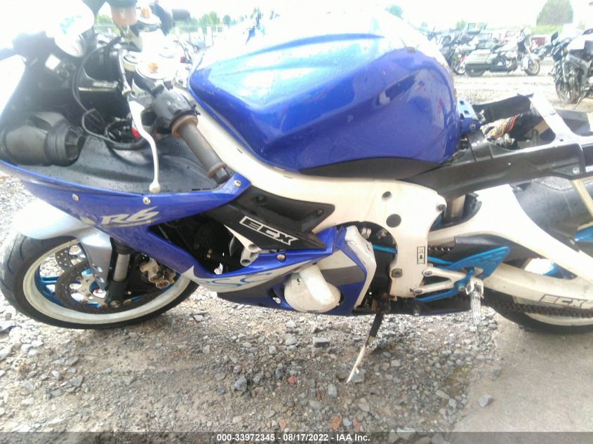 2005 YAMAHA YZFR6 L JYARJ06E15A020469