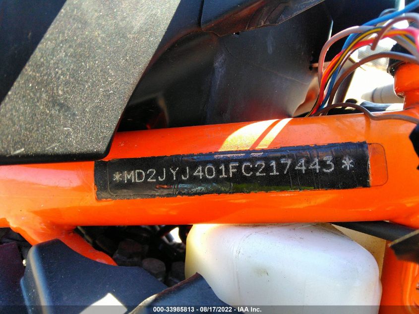 2015 KTM 390 DUKE MD2JYJ401FC217443