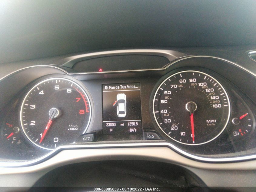 2013 AUDI A4 PREMIUM PLUS WAUFFAFL8DN024813