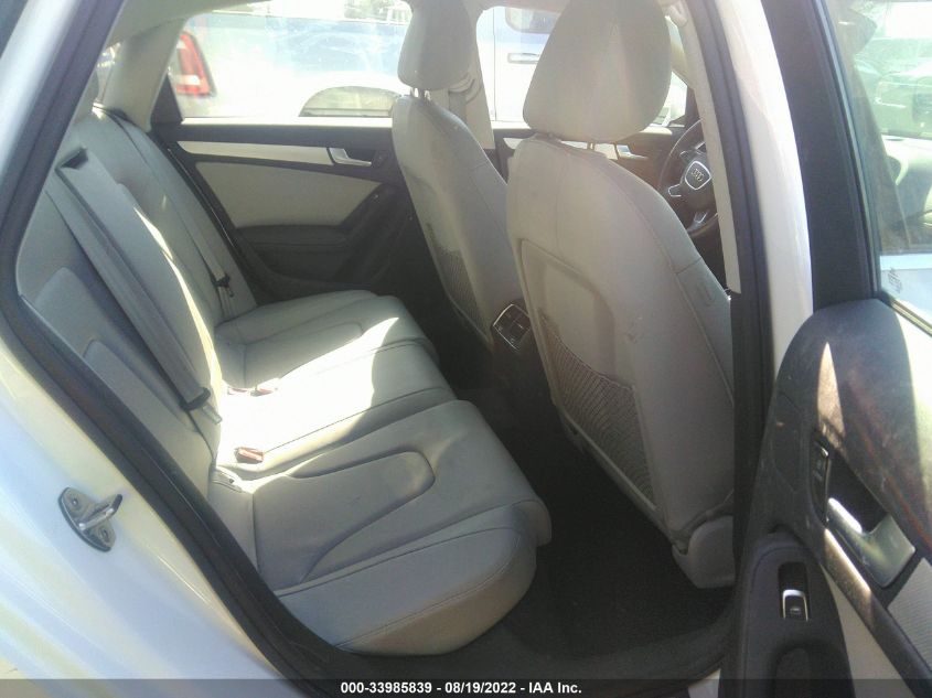 2013 AUDI A4 PREMIUM PLUS WAUFFAFL8DN024813