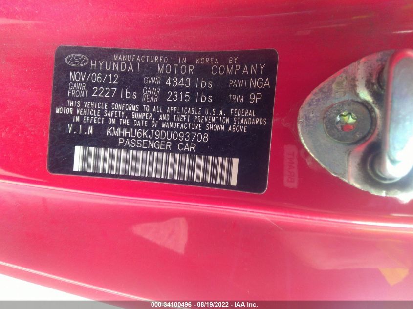 2013 HYUNDAI GENESIS COUPE 3.8 TRACK KMHHU6KJ9DU093708
