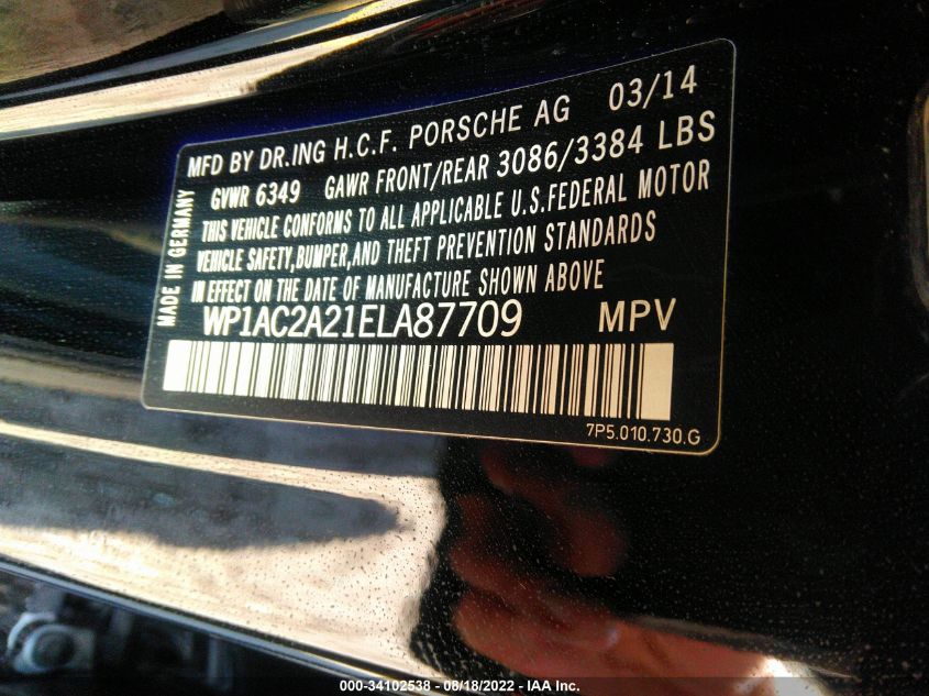 2014 PORSCHE CAYENNE TURBO S WP1AC2A21ELA87709