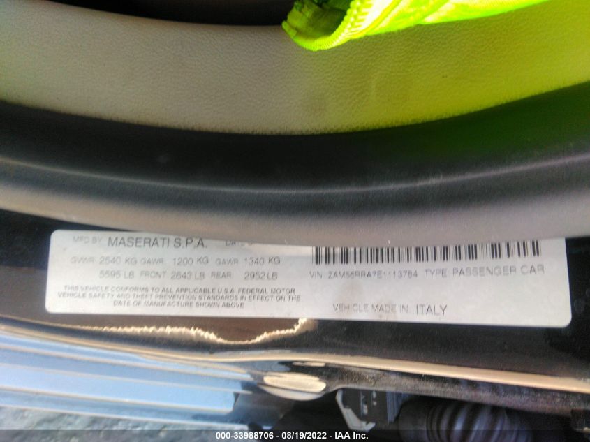 2014 MASERATI QUATTROPORTE S Q4 ZAM56RRA7E1113784
