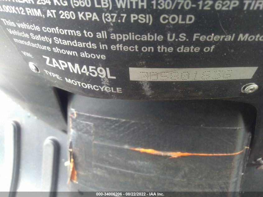 2013 VESPA GTS 300 SUPER ZAPM459L3D5801836
