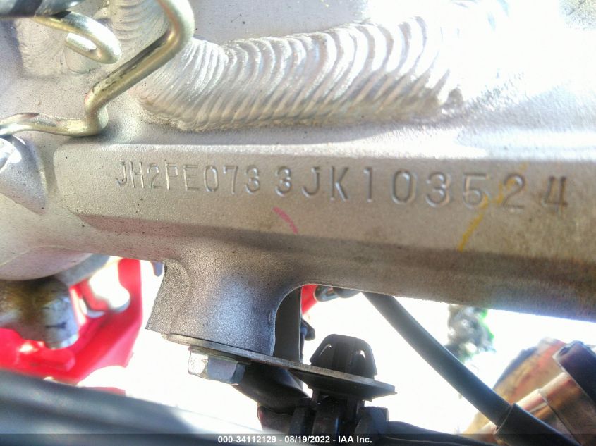 2018 HONDA CRF450 R JH2PE0733JK103524