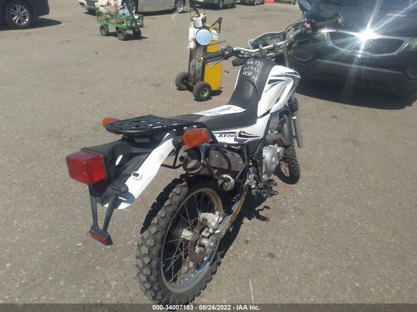 2008 YAMAHA XT250 JYADG19E28A003114