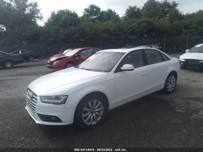 2013 AUDI A4 PREMIUM WAUBFAFL2DN024997