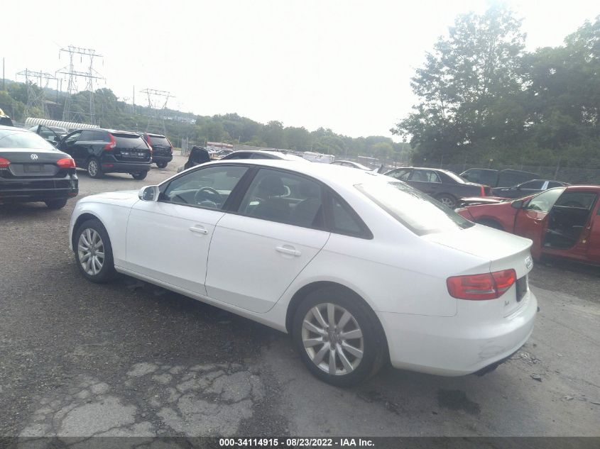 2013 AUDI A4 PREMIUM WAUBFAFL2DN024997