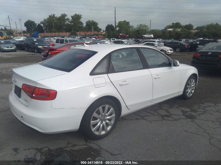 2013 AUDI A4 PREMIUM WAUBFAFL2DN024997