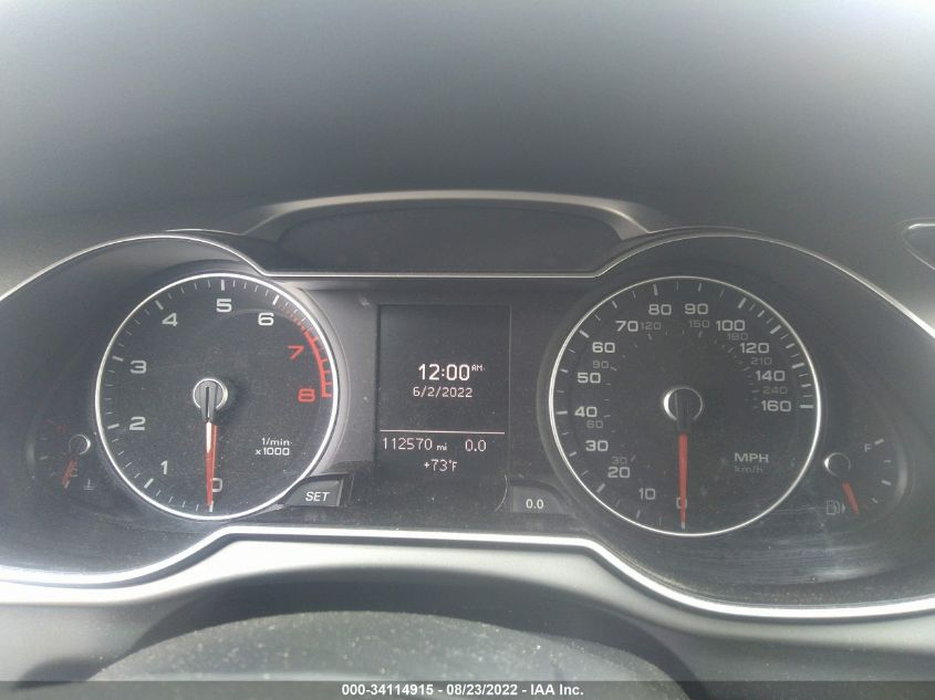 2013 AUDI A4 PREMIUM WAUBFAFL2DN024997