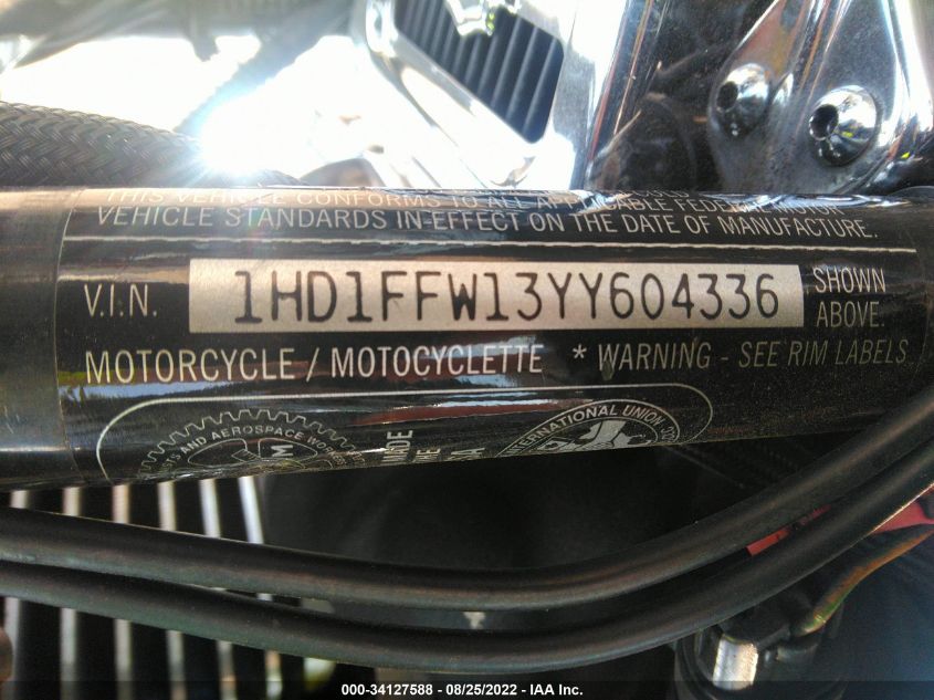 2000 HARLEY-DAVIDSON FLHTCI 1HD1FFW13YY604336
