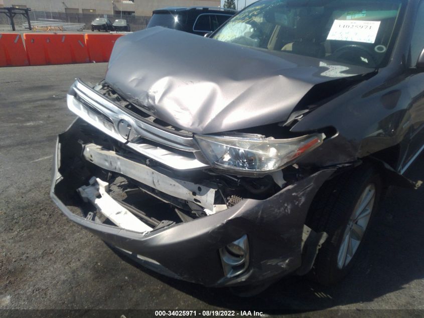 2013 TOYOTA HIGHLANDER HYBRID LIMITED - JTEDC3EH9D2012887
