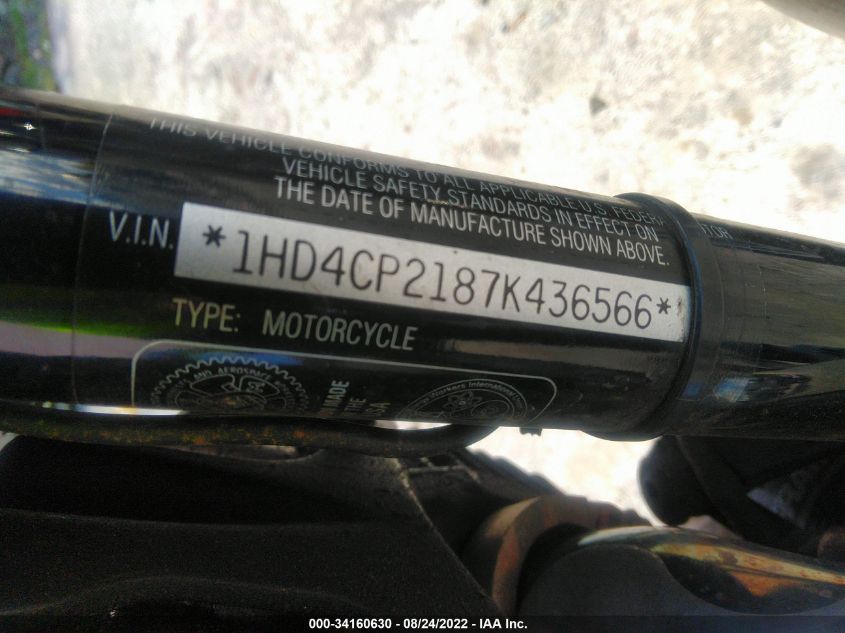 2007 HARLEY-DAVIDSON XL883 C 1HD4CP2187K436566