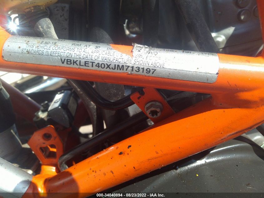2018 KTM 690 ENDURO R VBKLET40XJM713197